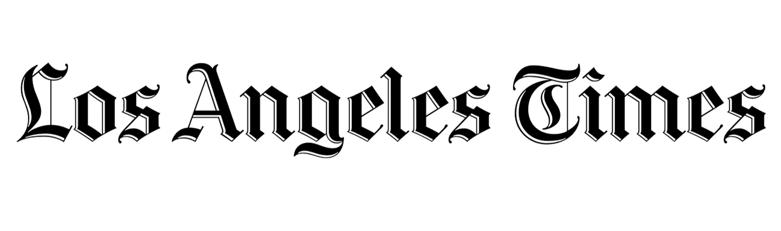 The Los Angeles Times logo, featuring elegant, gothic typography, represents a major American newspaper known for its journalism and news coverage.